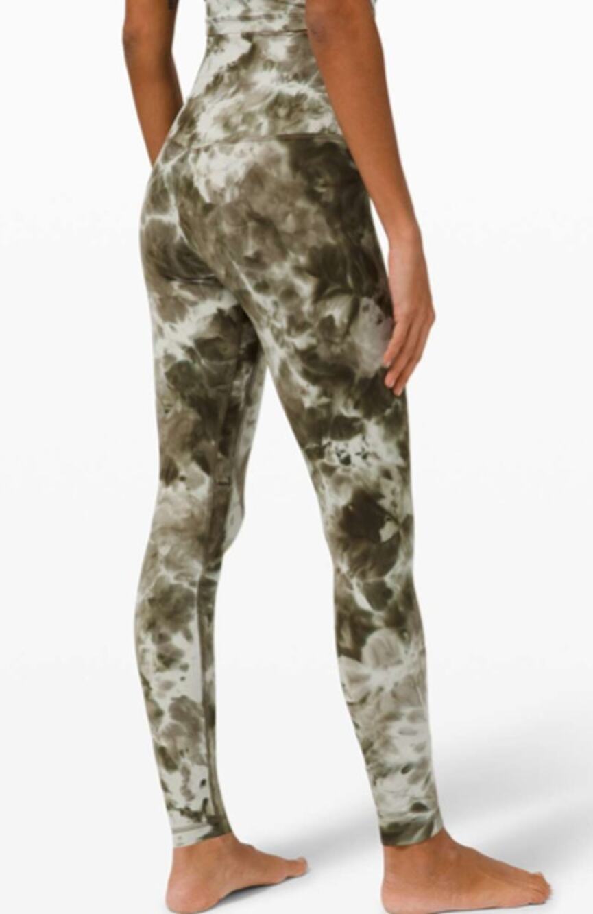 Lululemon Align Pants 28" Diamond Dye Light Sage Army Green Dark Olive Size 6